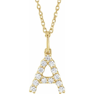 Little Ones Pave Initial Pendant