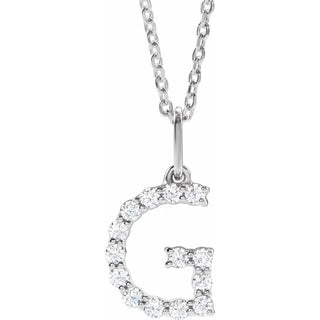 Little Ones Pave Initial Pendant