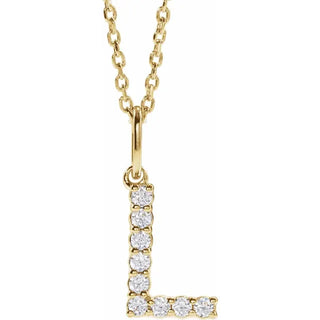 Little Ones Pave Initial Pendant