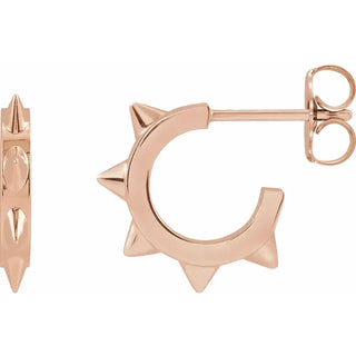 Gold Spike Huggie Earring