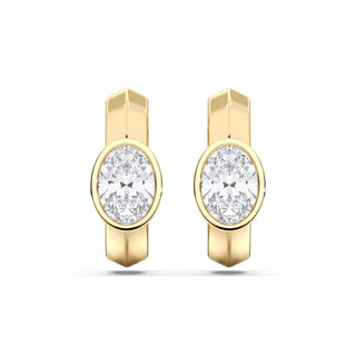Everywhere Bezel Lab Grown Diamond Huggie in 14k Yellow Gold
