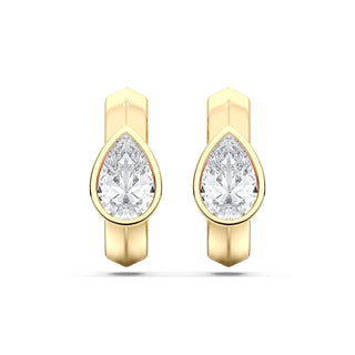 Everywhere Bezel Lab Grown Diamond Huggie in 14k Yellow Gold