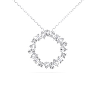 Multi Shaped Open Circle Pendant