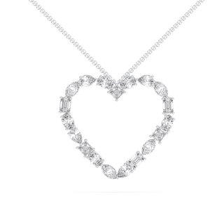 Multi Shaped Open Heart Pendant