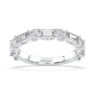Alternating Round and Baguette Band
