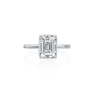 Peek-a-Boo Halo Solitaire Engagement Ring