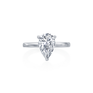 Peek-a-Boo Halo Solitaire Engagement Ring
