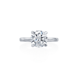 Peek-a-Boo Halo Solitaire Engagement Ring