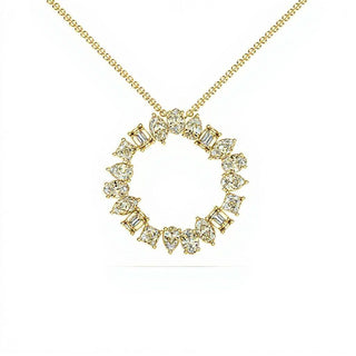 Multi Shaped Open Circle Pendant