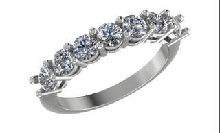 1ctw 14k White Gold Scalloped Band