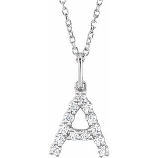 Little Ones Pave Initial Pendant