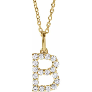 Little Ones Pave Initial Pendant
