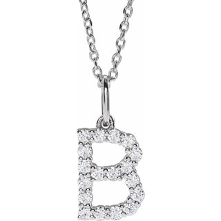 Little Ones Pave Initial Pendant