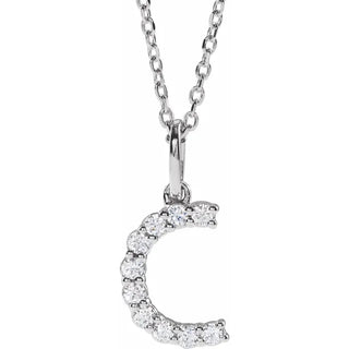 Little Ones Pave Initial Pendant
