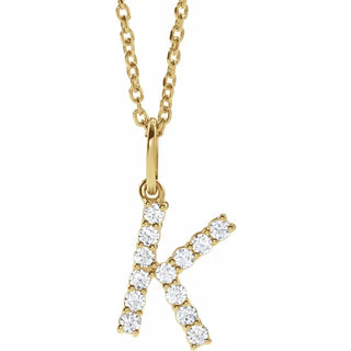 Little Ones Pave Initial Pendant