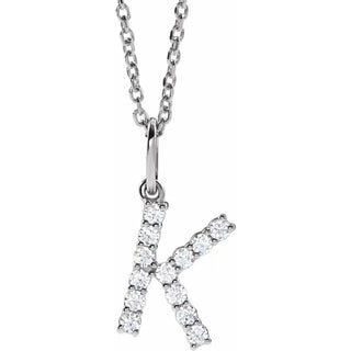 Little Ones Pave Initial Pendant