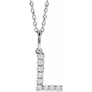 Little Ones Pave Initial Pendant