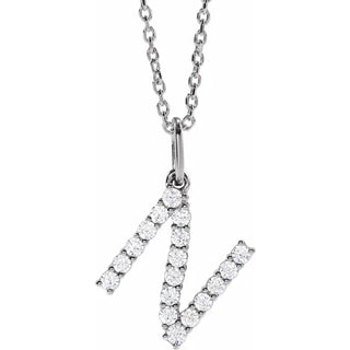 Little Ones Pave Initial Pendant
