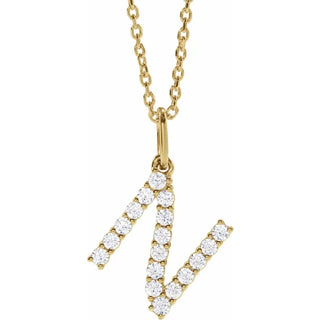 Little Ones Pave Initial Pendant