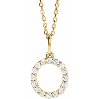 Little Ones Pave Initial Pendant