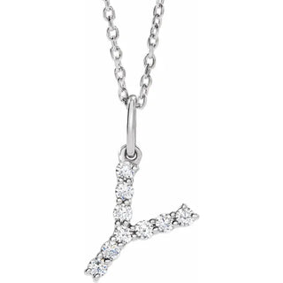 Little Ones Pave Initial Pendant