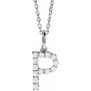 Little Ones Pave Initial Pendant