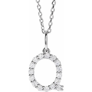 Little Ones Pave Initial Pendant