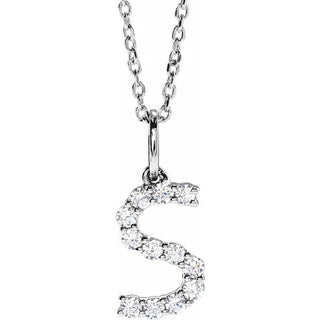 Little Ones Pave Initial Pendant