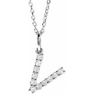 Little Ones Pave Initial Pendant