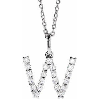 Little Ones Pave Initial Pendant