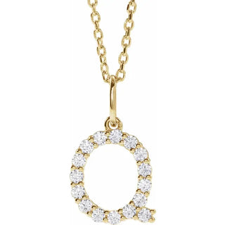 Little Ones Pave Initial Pendant