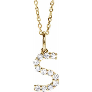 Little Ones Pave Initial Pendant