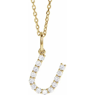 Little Ones Pave Initial Pendant