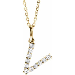 Little Ones Pave Initial Pendant