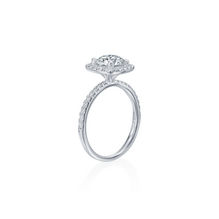 Halo Style Round Engagement Ring