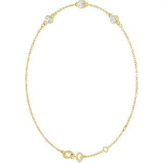 14kYG 1/3 CTW Diamond Bezel 3-Stone Bracelet