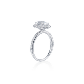 Halo Style Oval Center Engagement Ring