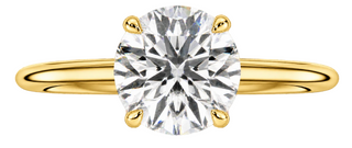 2.00ct Round Brilliant Lab-Grown 14k Yellow Gold Engagement Ring