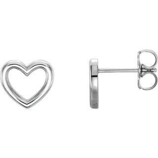 Open Heart Gold Studs