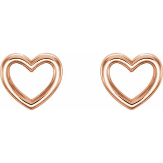 Open Heart Gold Studs