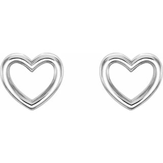 Open Heart Gold Studs