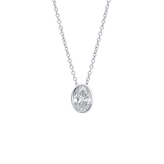 Bezel Set Solitaire Pendant Style Necklace