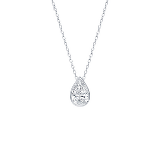 Bezel Set Solitaire Pendant Style Necklace