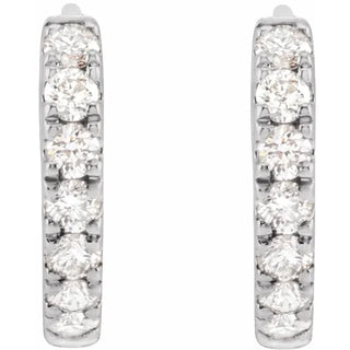 10mm Pave Huggie Hoops