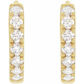 10mm Pave Huggie Hoops