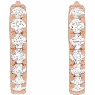 10mm Pave Huggie Hoops