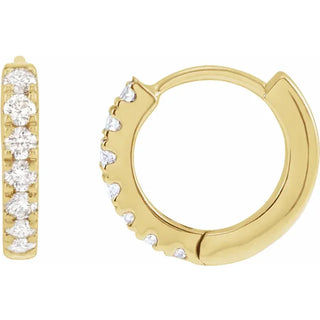 10mm Pave Huggie Hoops