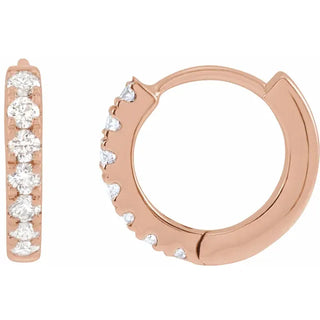10mm Pave Huggie Hoops