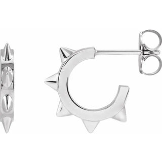 Gold Spike Huggie Earring