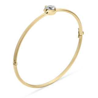 Clarity Diamond™ Signature Lab Grown Round Diamond Hinged Bangle 18k Yellow Gold 1.0ct+